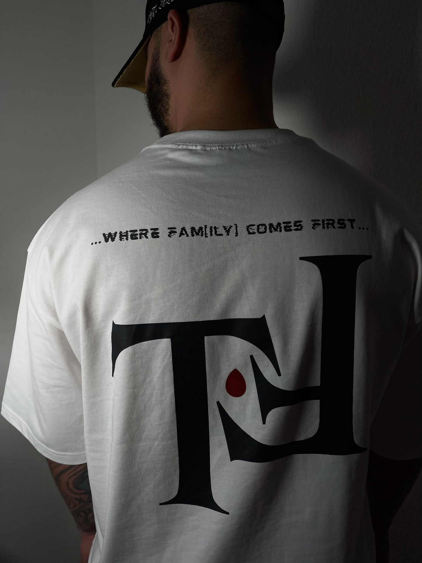 "Omnipotent" Oversized Short Sleeve Shirt (White)